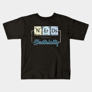 Nerds Conduct Static Electricity Periodic Table Kids T-Shirt